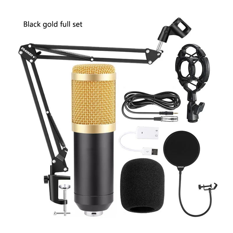 Bm800 Condenser Microphone V8 Sound Card Cross-Border Anchor Computer Recording Bracket Large Diaphragm Live Broadcast Set