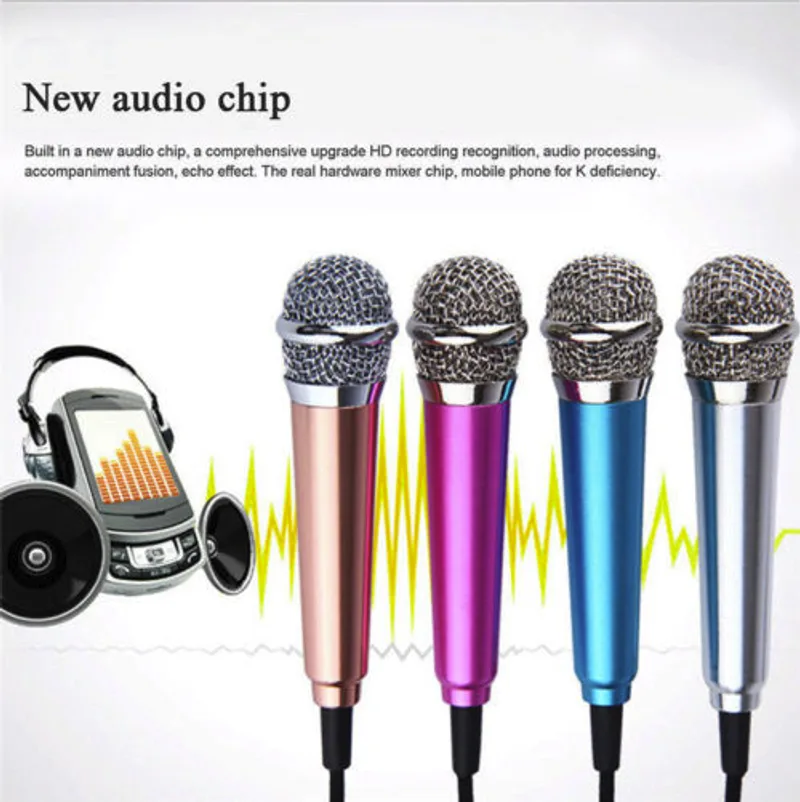 Mini mobile phone microphone mobile phone recording sing small microphone small microphone