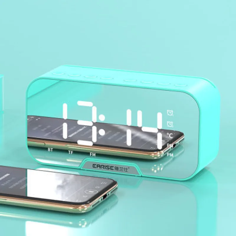 Alarm Clock Wireless Bluetooth Speaker Mini Home Outdoor Card Subwoofer Computer Audio