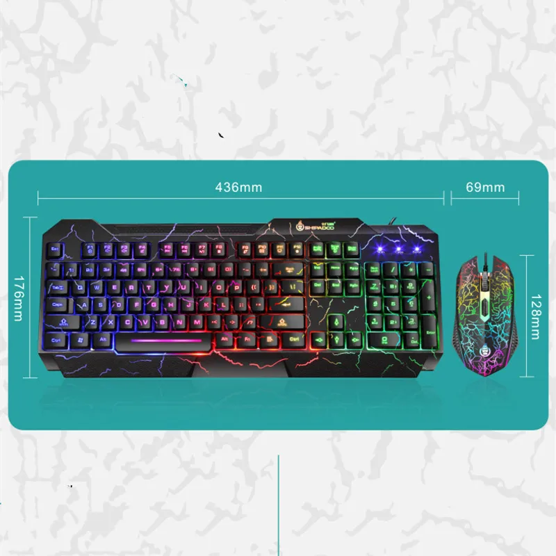 Luminous 4D Gaming Keyboard And Mouse Set Luminous Keyboard And Mouse