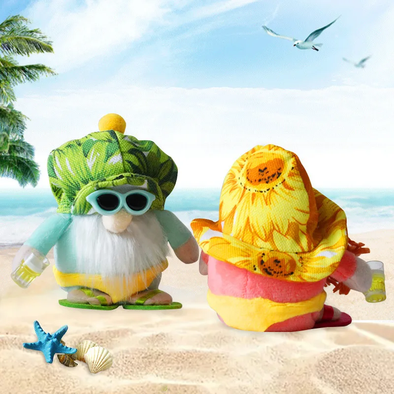 Creative Cute Beach Faceless Doll Ornament