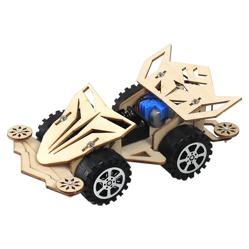 Diy Technology Small Production Small Invention Electric Racing Car Steam Maker Education Popular Science Manual Material Assembly Model