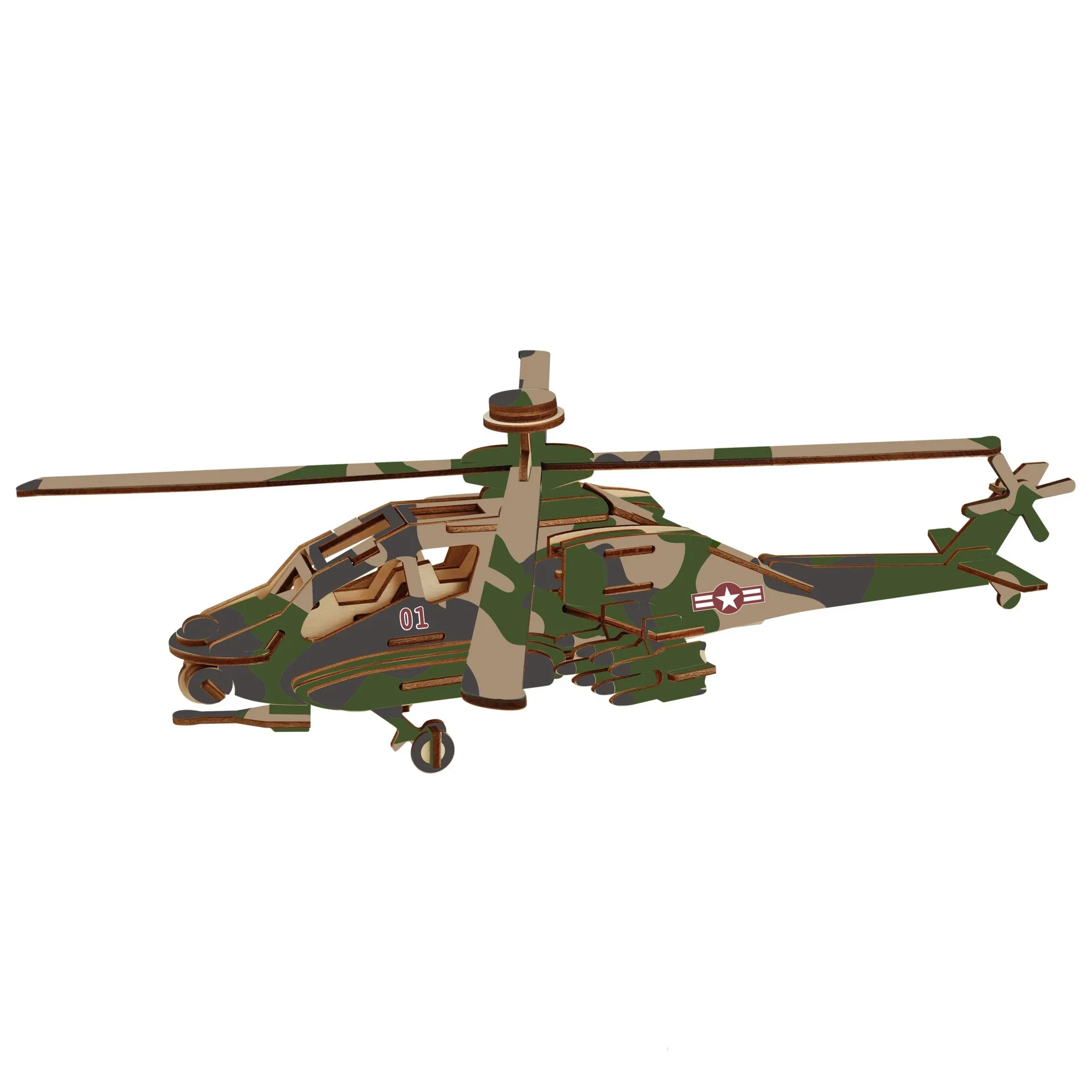 Unmanned Reconnaissance 3D Model Wooden Stereo