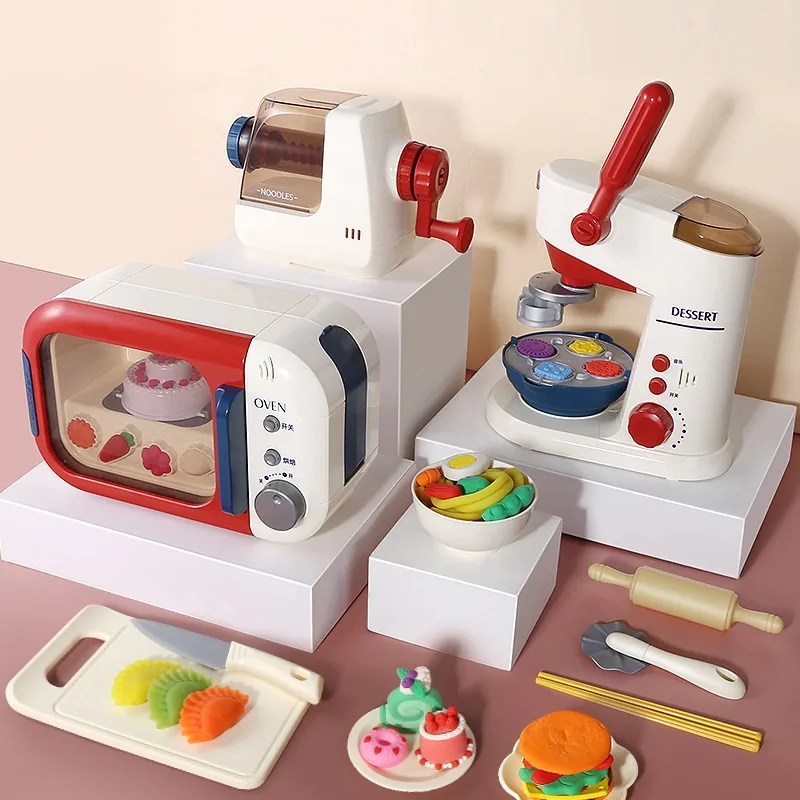 DIY Plasticine Toy For Children's Play House Color Clay Bread Machine