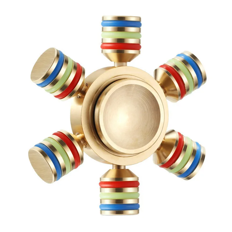 Colorful circle three head six arm gyro