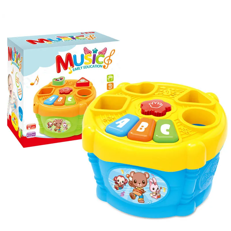 Children's Storage Geometric Acousto-Optic Toy Drum