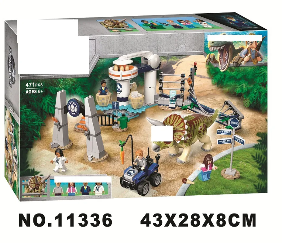 Jurassic dinosaur building block toy