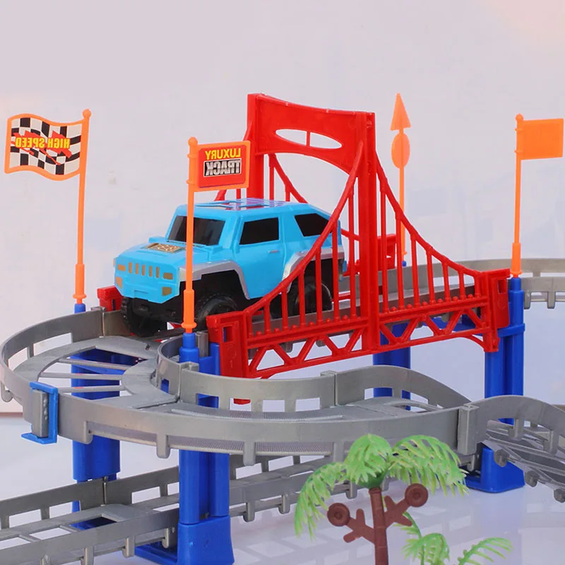 Rail Car Assembling Electric Train Car Diy Puzzle Children