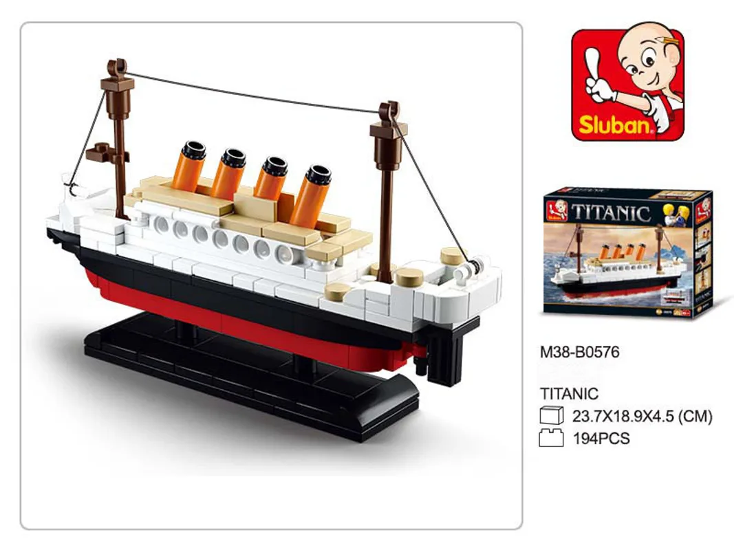 Little Luban Titanic Small Plastic Block Model Toy