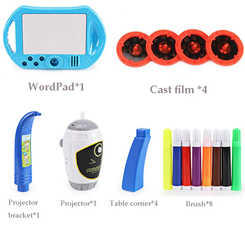 Children's Plastic Drawing Board Table, Projection Drawing Machine Teaching Aid, Multi-function Projection Drawing Board, Writing Board