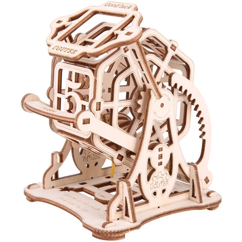 Hand-assembled Creativity Of Wooden Mechanical Transmission Model