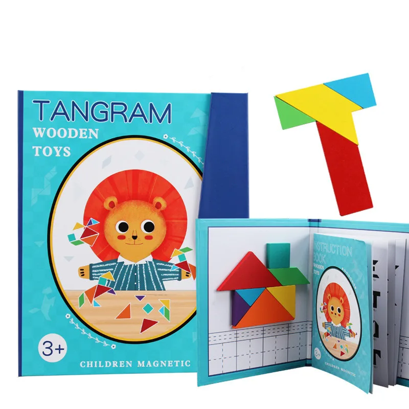 Magnetic wooden early childhood building blocks