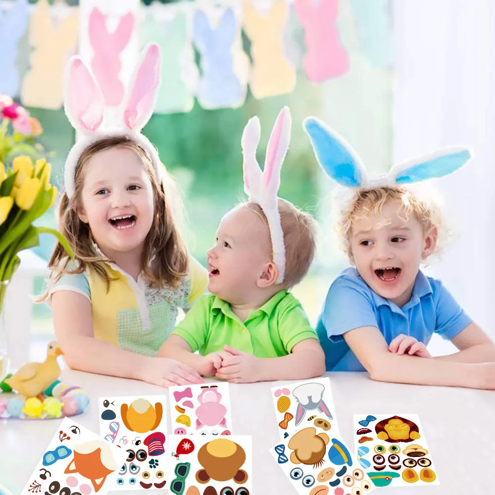 Make A Face Sticker Sheets Animal For Kids