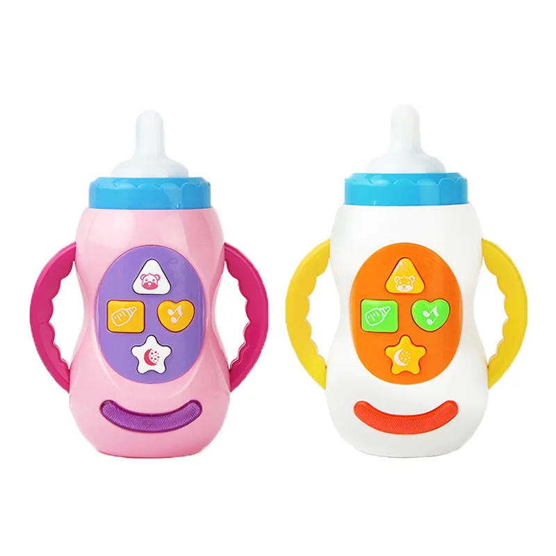 Newborn Baby Sound And Light Music Milk Bottle Educational Toy