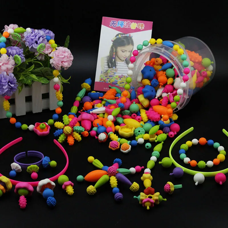 Children's Pop Beaded Beads DIY Baby Handmade Cordless Beads