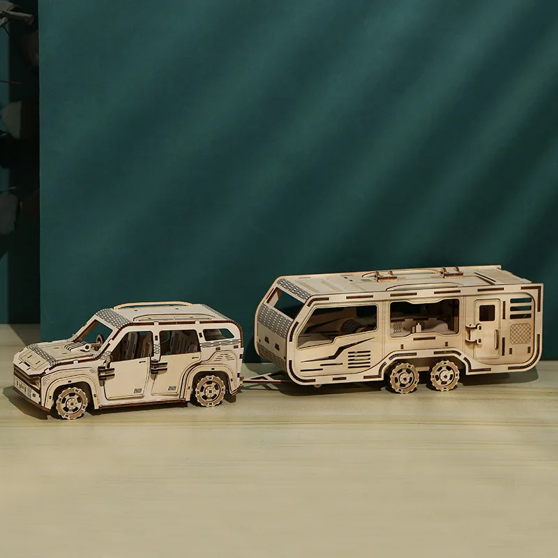 3D RV Puzzle DIY Wooden Children's Creative Toys