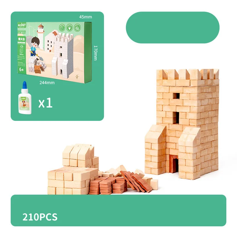 Mini Brick Red Brick House Building Diy Toy