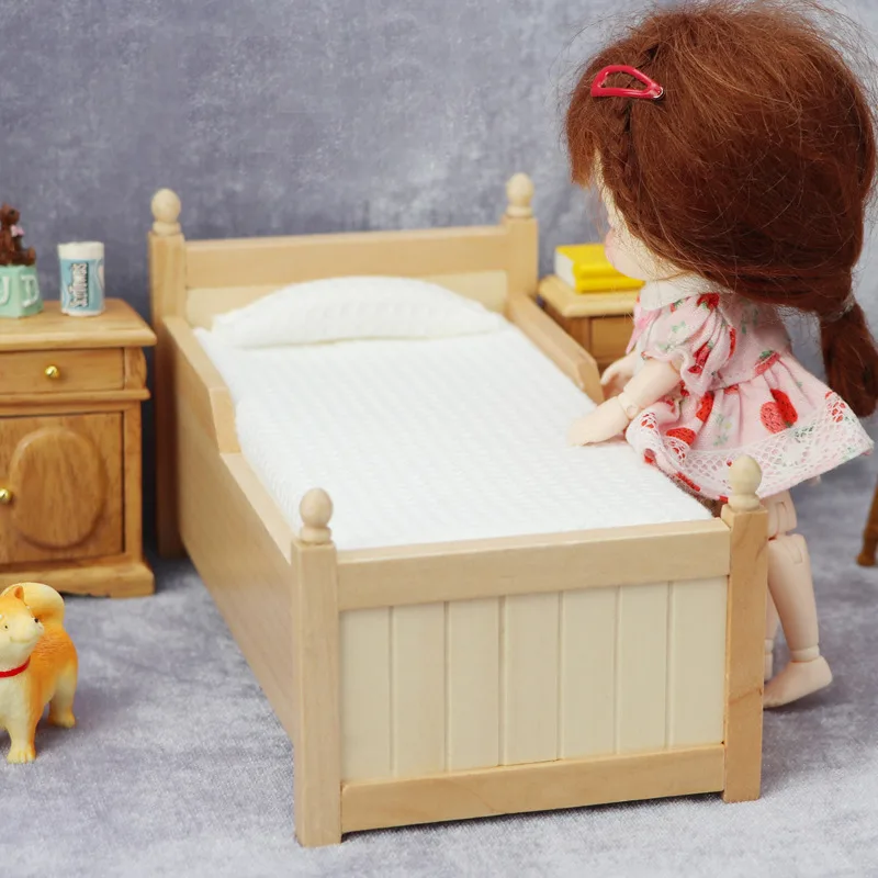 Dollhouse Mini Furniture Bedroom Scene Ornaments