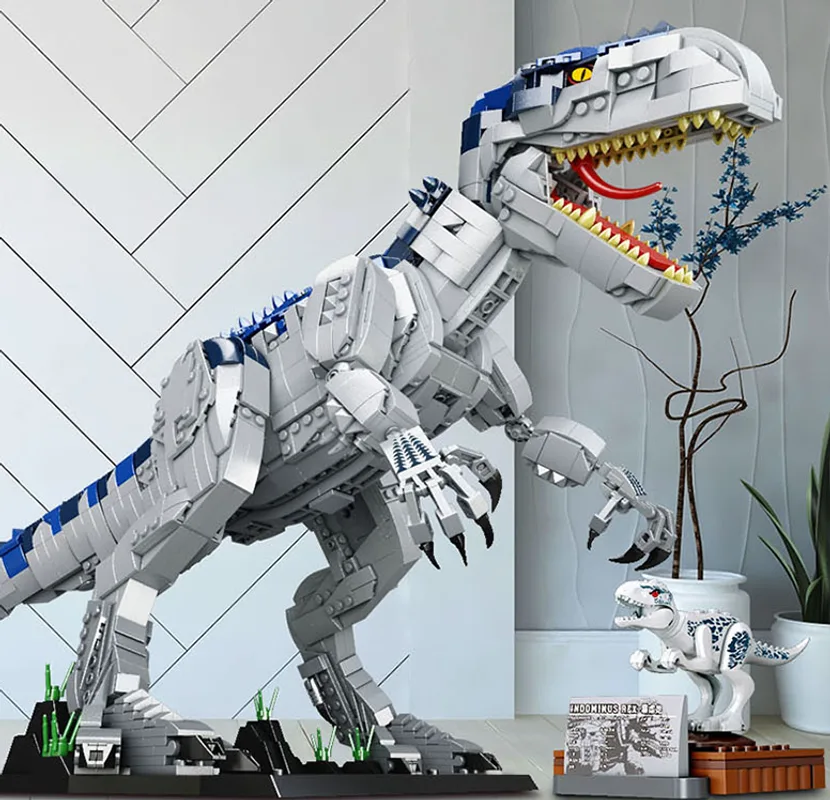 Dinosaur building blocks assembled toy boy high difficulty huge Tyrannosaurus rex children puzzle 6 birthday gift 10 years old