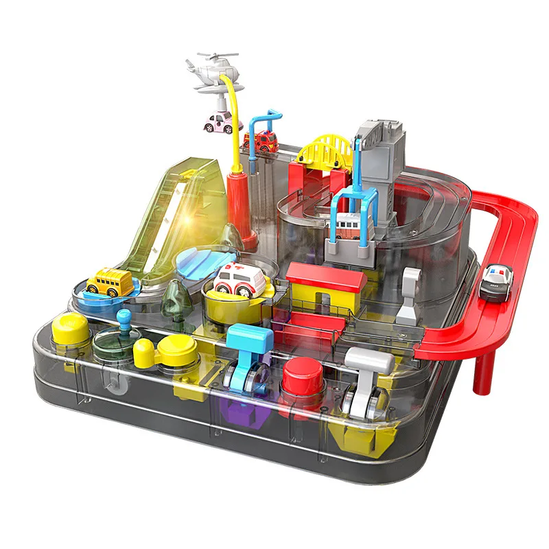 Children's Toy Car With Sliding Track