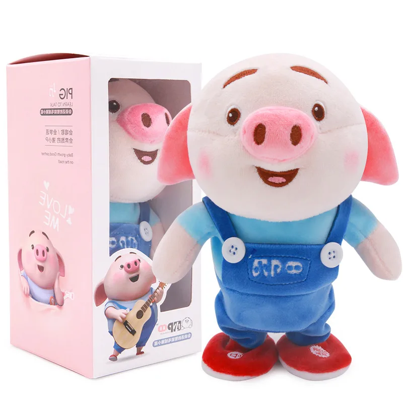 Learn to talk pig plush toy