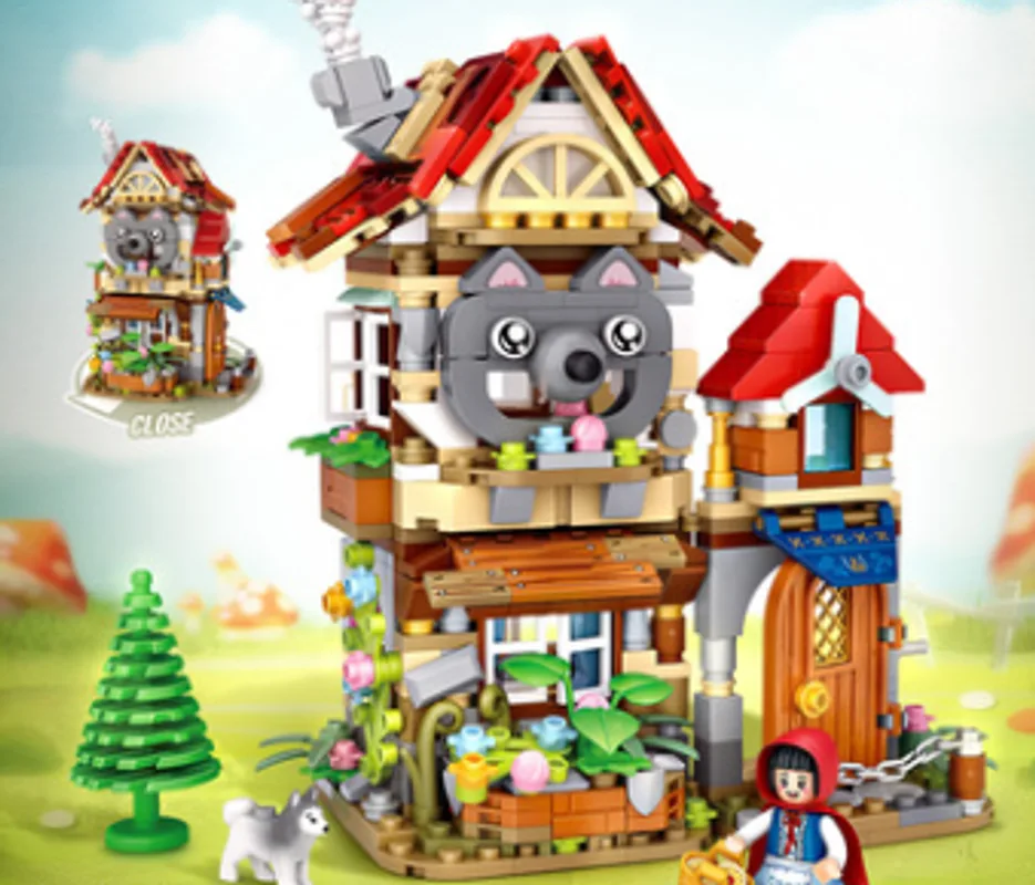 Christmas House Building Blocks Children'S Toys Puzzle Assembling Creative Ornaments
