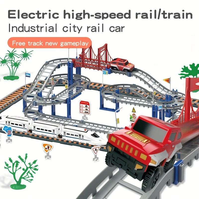 Electric Assembled Rail Car Educational Toys
