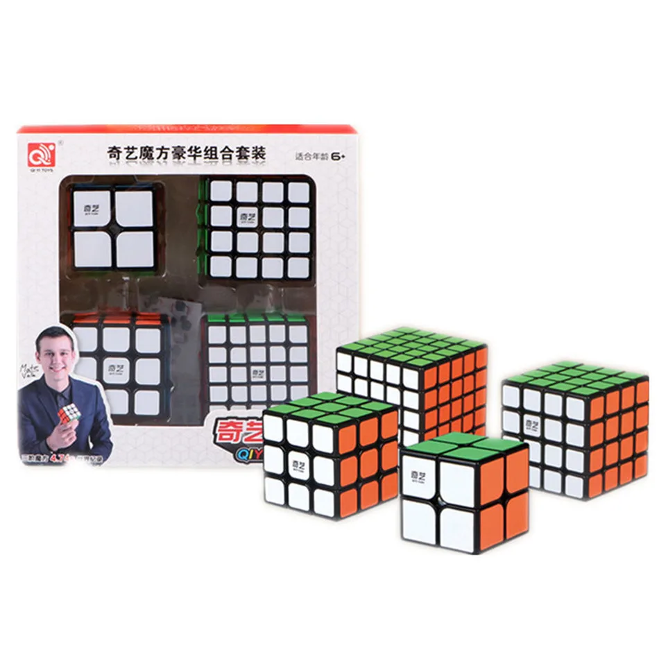 Set Of Solid Color Stickers Four-piece Cube Toy