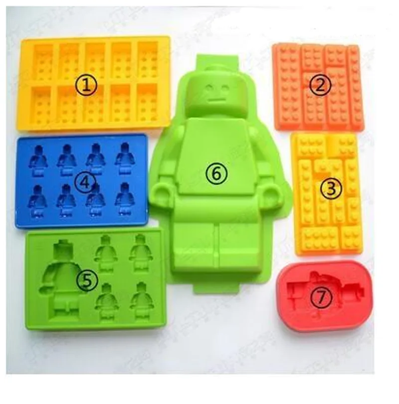 Building block silicone ice cube robot ice cube mold