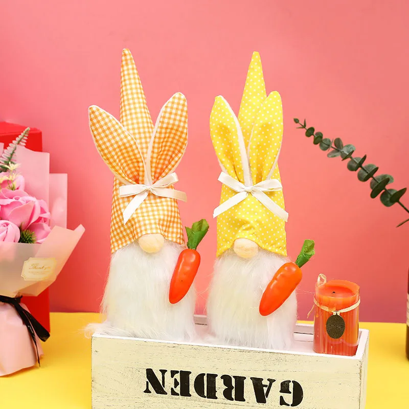 Easter Decorations Radish Rabbit Doll Window Home Ornaments