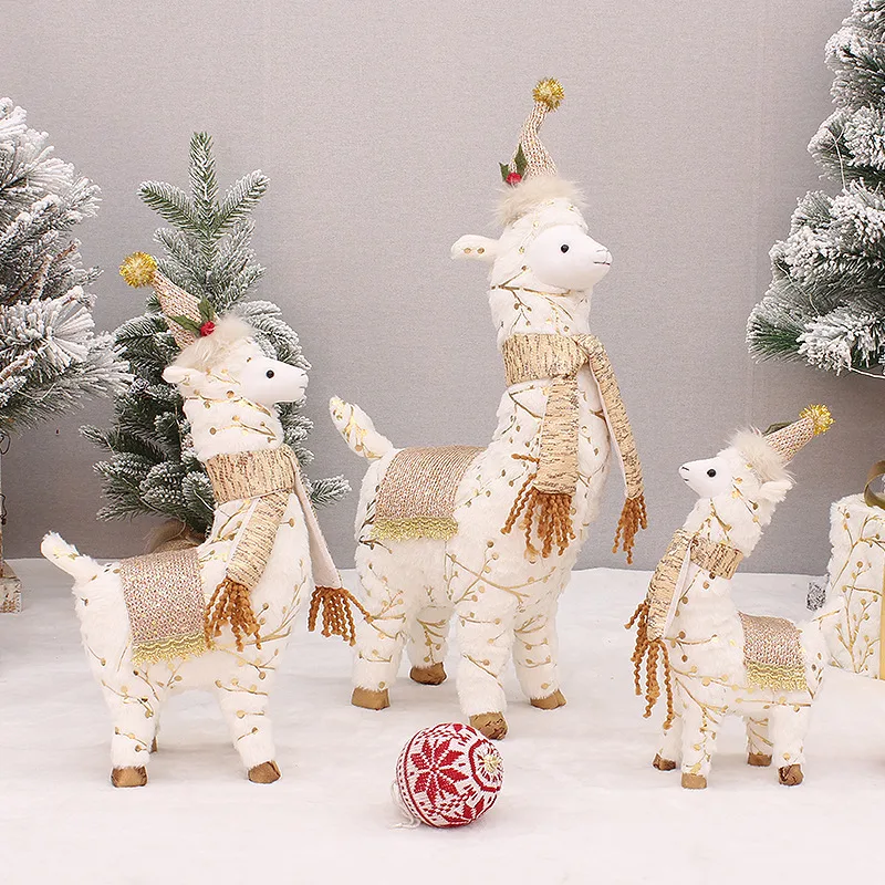 Cloth Alpaca Doll Christmas Gift Ornaments