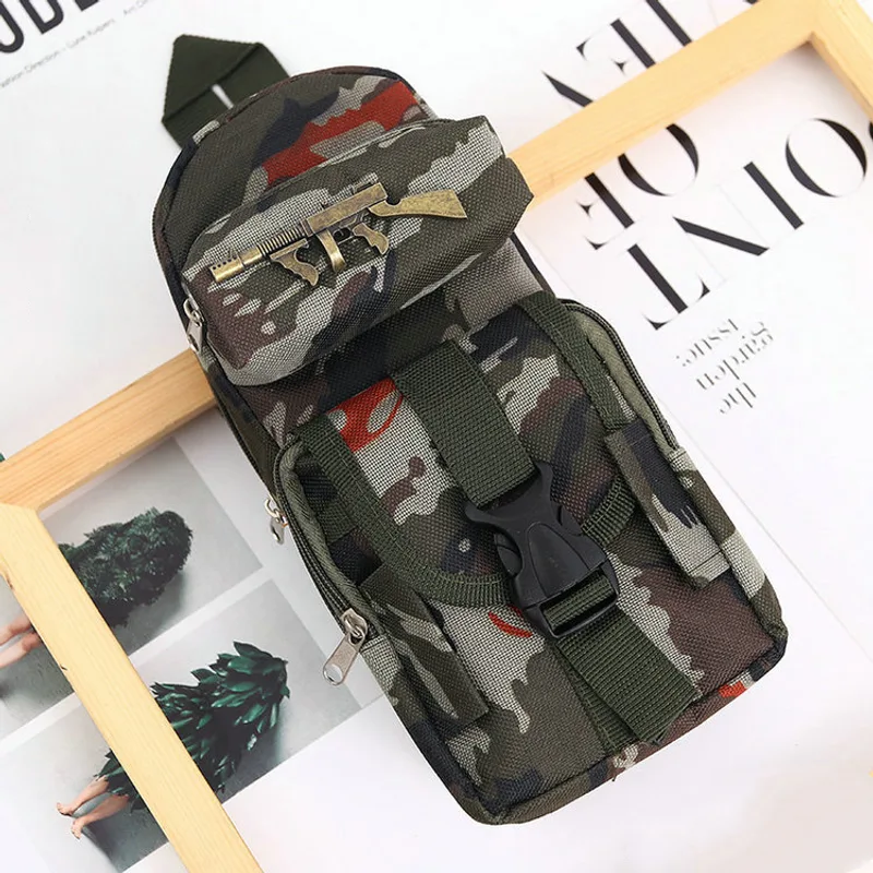 Army Fan Pencil Case Men's Canvas Pencil Case