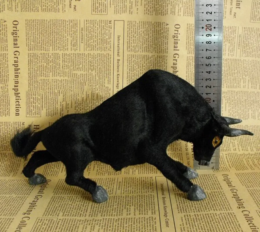 Simulation Bullfighting Black Bull Ornaments Home Office Decorations