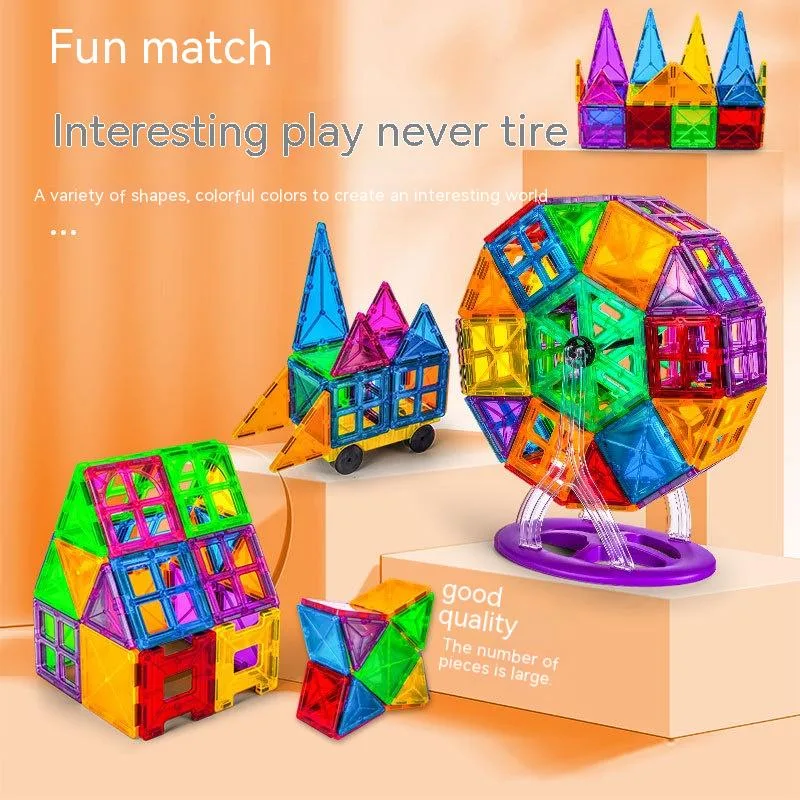 Thinking Of Building Blocks For Puzzle Toys With Colored Windows And Magnetic Sheets