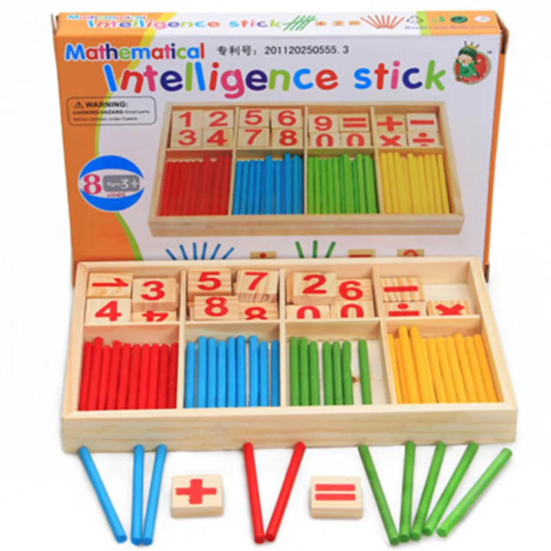 Montessori Math Teaching Aids For Kindergarten Baby Early Education Digital Stick Toys