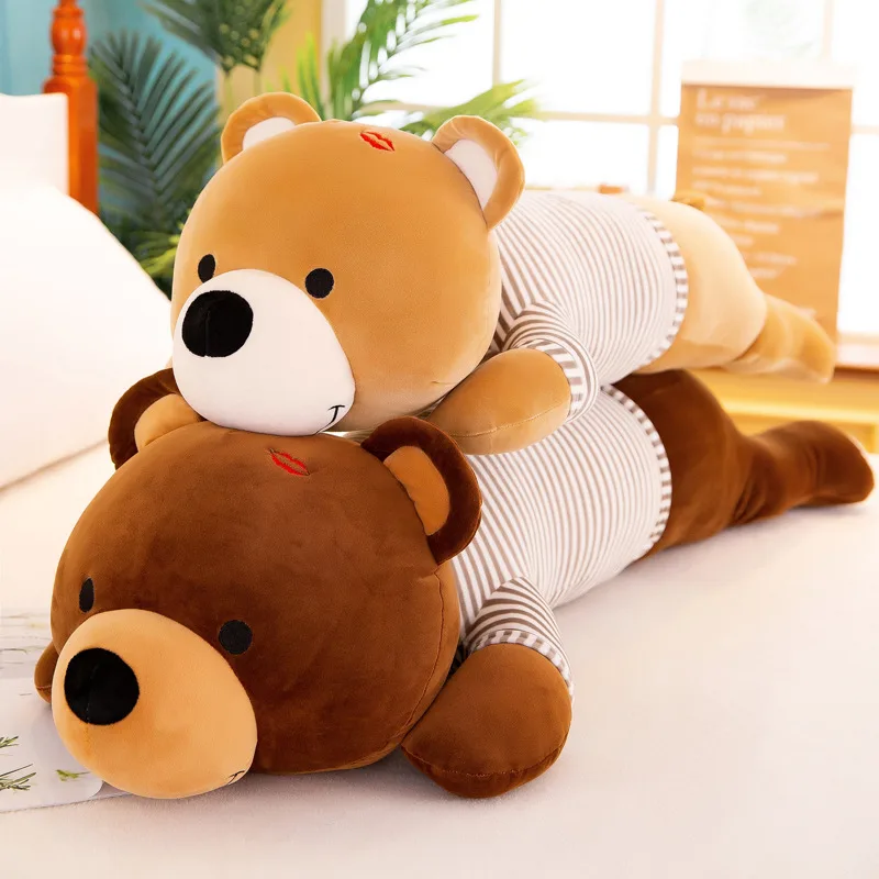 Down and cotton lying bear plush toy