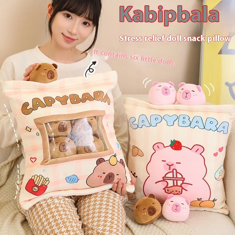 Capabala Plush Doll Decompression 6 Capybara Bags Suit