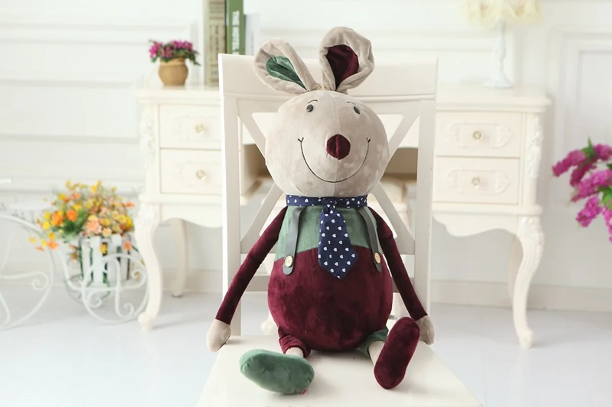 Clown outfit cool family elephant mouse rabbit bear plush doll