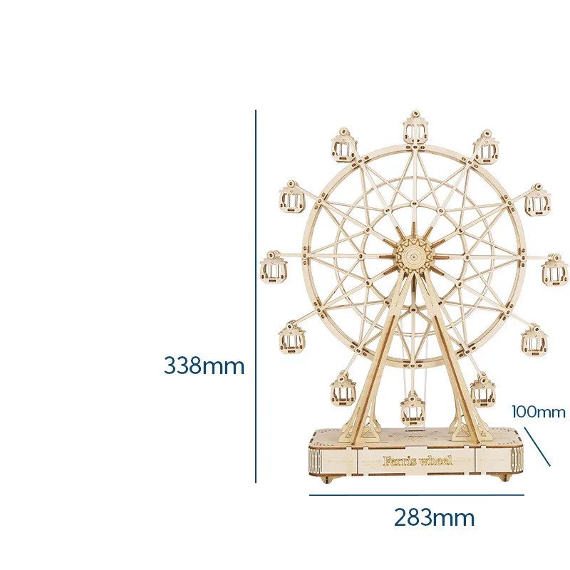 Ruotai 3D Three-Dimensional Jigsaw Puzzle Handmade DIY Assembled Model Toy Lucky Cat Triumphal Arch Ferris Wheel Educational Toy