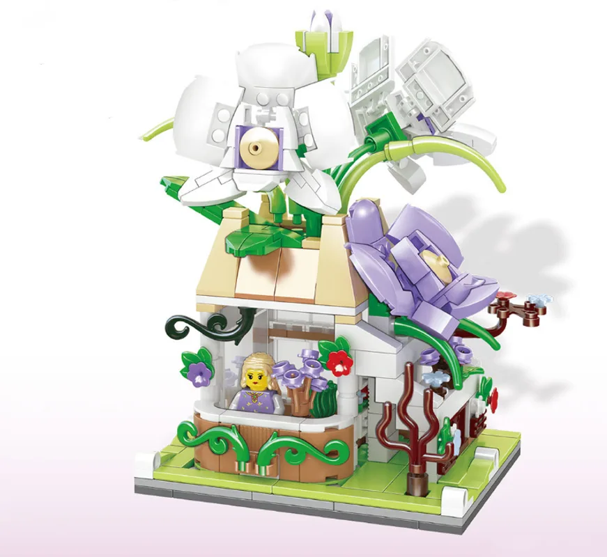 Small Particle Building Block Flower Street View