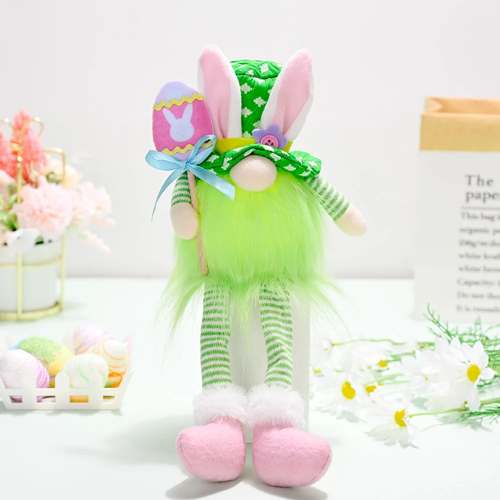 Long Legged Bunny With Easter Decorations And Lights