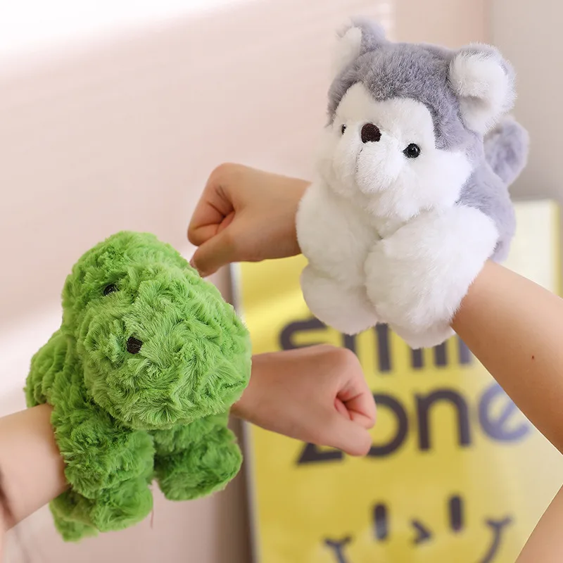 Cartoon Snap Animal Hand Ring Doll