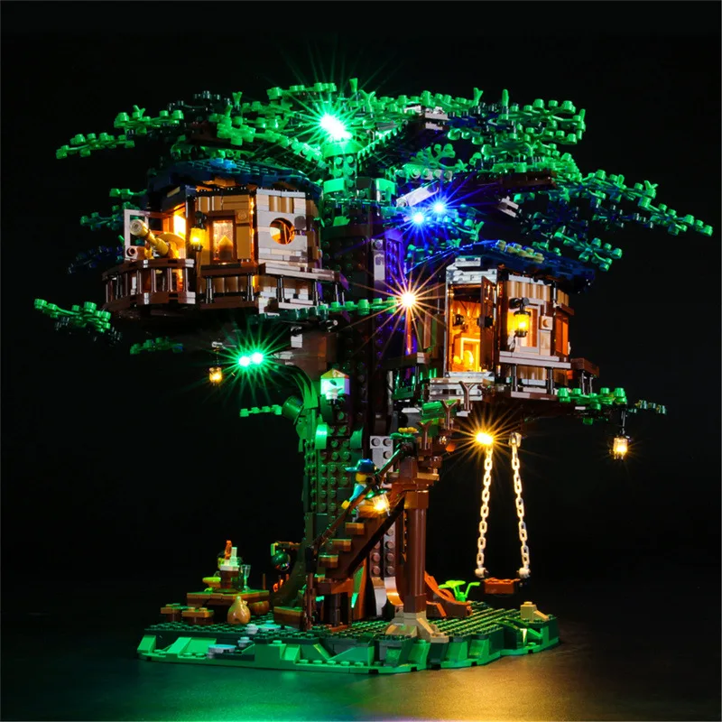 Compatible With LED Lighting Creative Series 21318 Treehouse Volume Wood