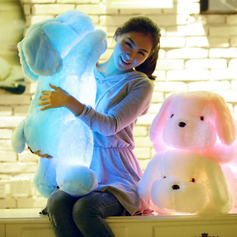 LED Colorful Glowing Cute Dog Doll