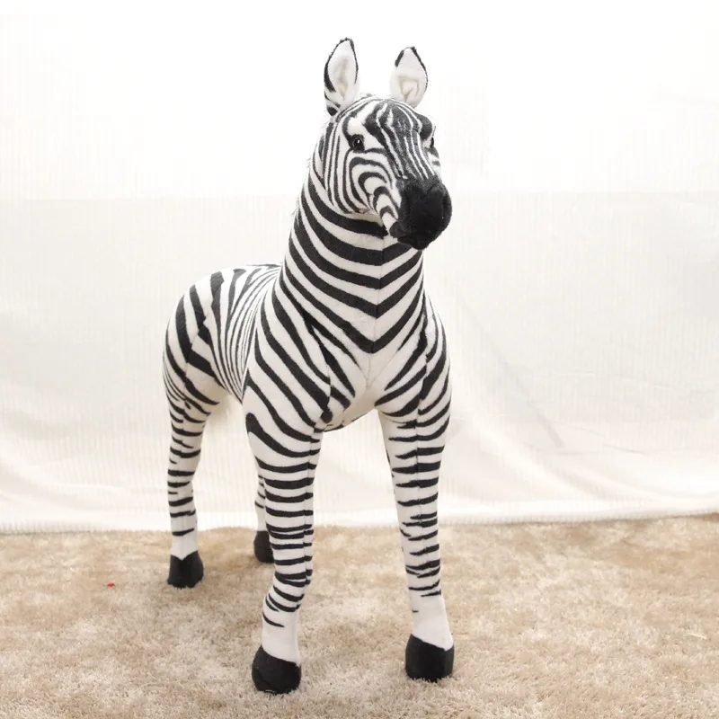 Simulation station version of zebra plush toy photography props