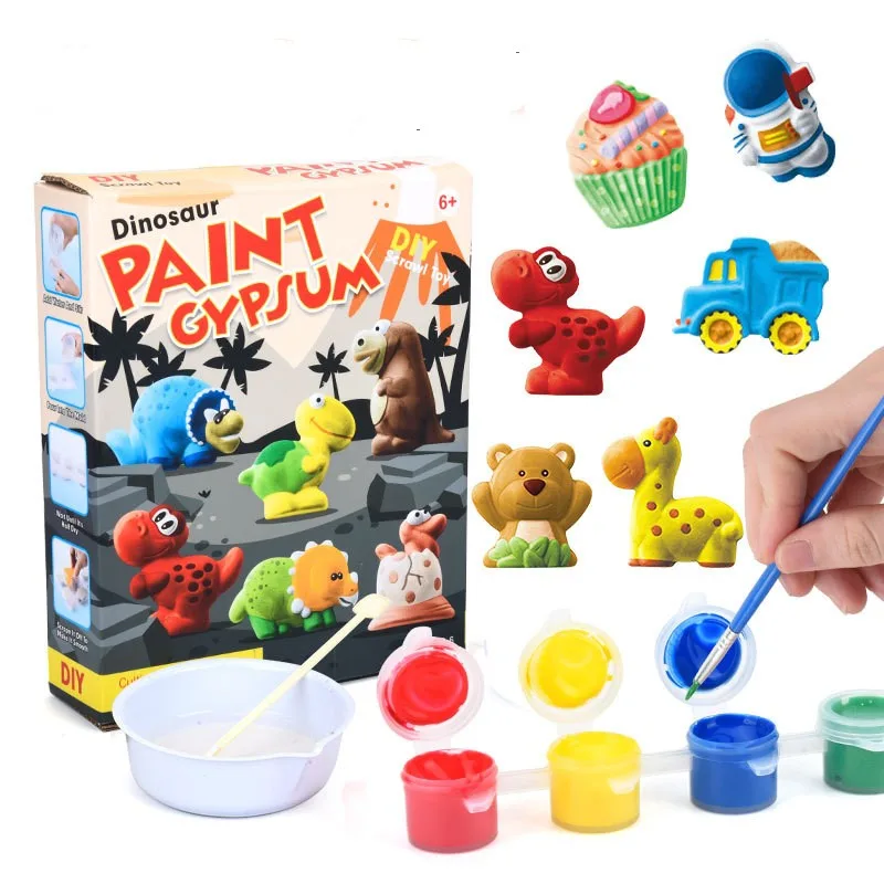 Children's Toy Stone Painting Set Handmade Diy Plaster Doll Graffiti