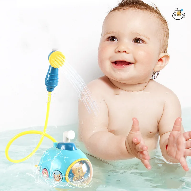Children's Submarine Bath Toy Baby Water Jet Electric Submarine Boat Male And Female Baby Shower Watering Artifact