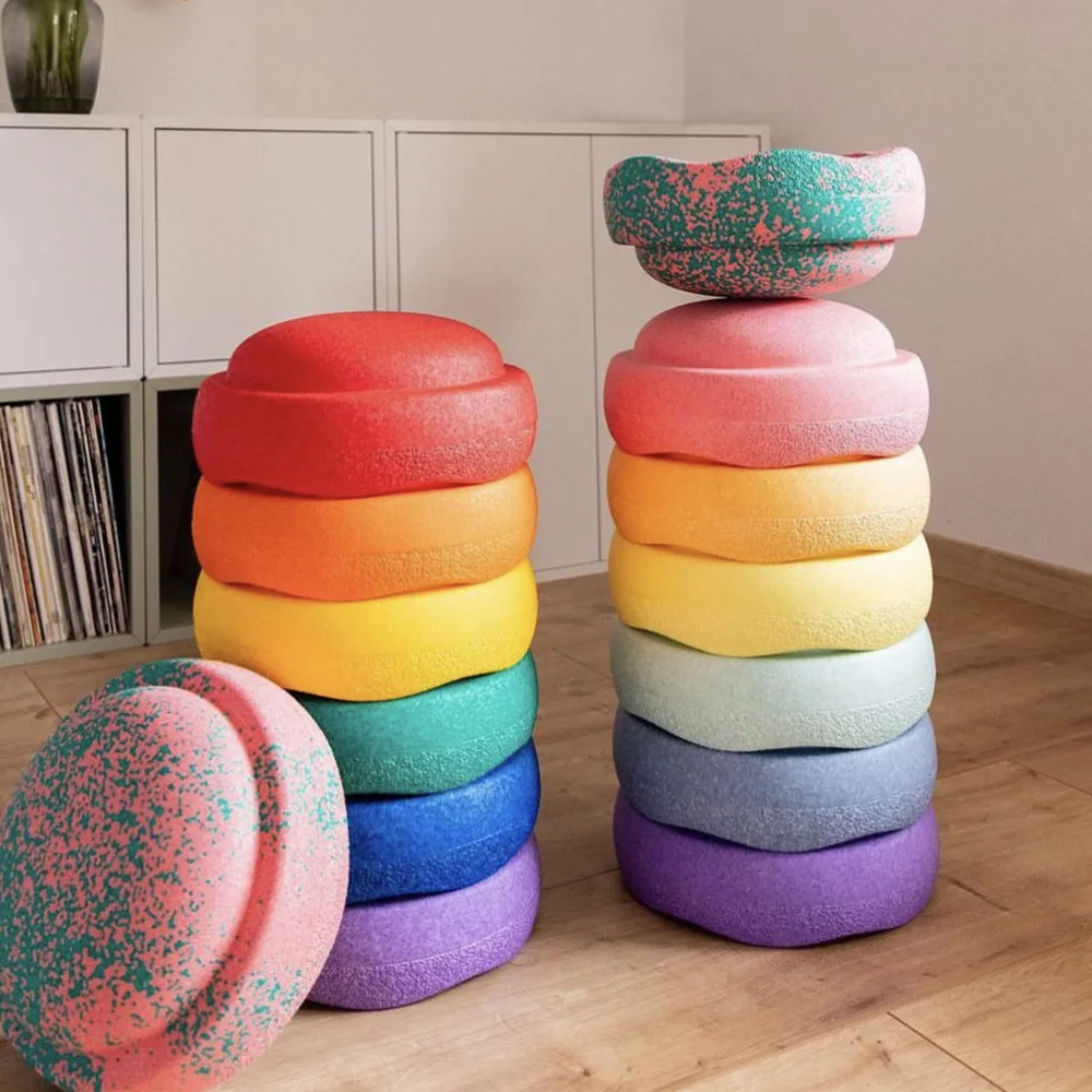 Round Rainbow Stepping Stone Sensory Toy