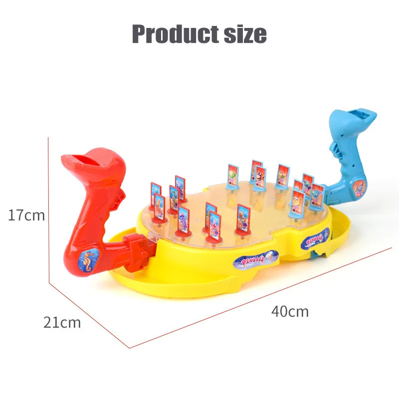 Parent-child interactive puzzle table shooting game