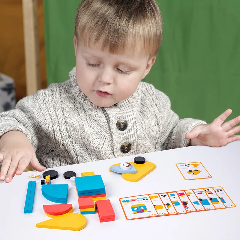 Wooden Children's Puzzle Cognitive Puzzle Early Educational Building Block Toys
